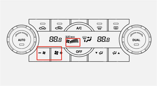 汽车空调按钮开关在哪里，车上空调的按钮开关是哪个